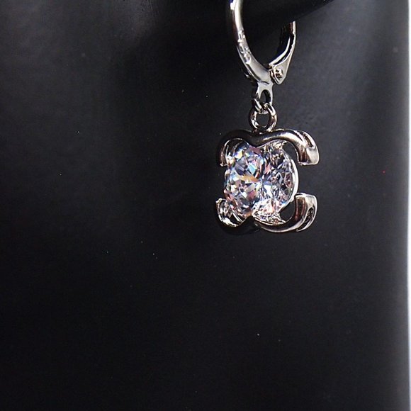 ⭐Bundle Sale⭐ 4Pc. Diamond Earrings and Necklace Set Solid 925 Sterling Silver - Picture 8 of 9